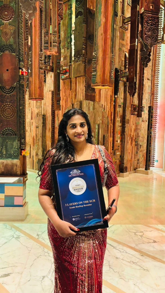 3 Layers Receiving Times of India Award